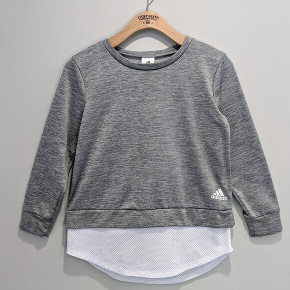 Adidas Girl's Mock Layered Sweatshirt | Girls Size L - Picture 1 of 5